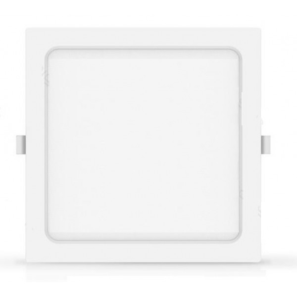 Downlight LED Cuadrado 222x222mm Blanco 20W, Corte 190x190mm. para Techos Lamas